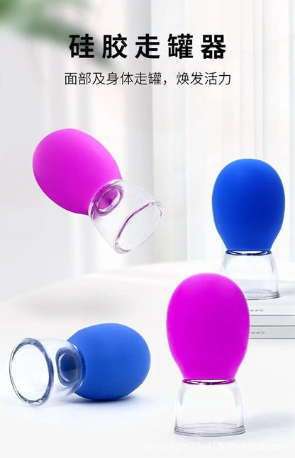 Silicone Face Massager Vacuum Eye Skin Face Lifting Facial Cups Anti Cellulite Jar Anti-Wrinkle Cupping Therapy Beauty Tool
