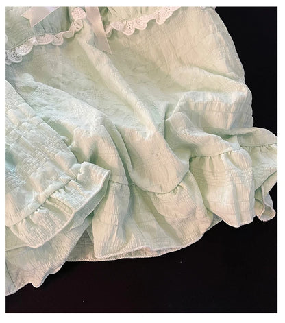 Summer Sexy Strap Spwear Women's ort Pants Loose Fit Home Clothes Set with Chest Pad 2024 New Tread Cotton Thin Woven