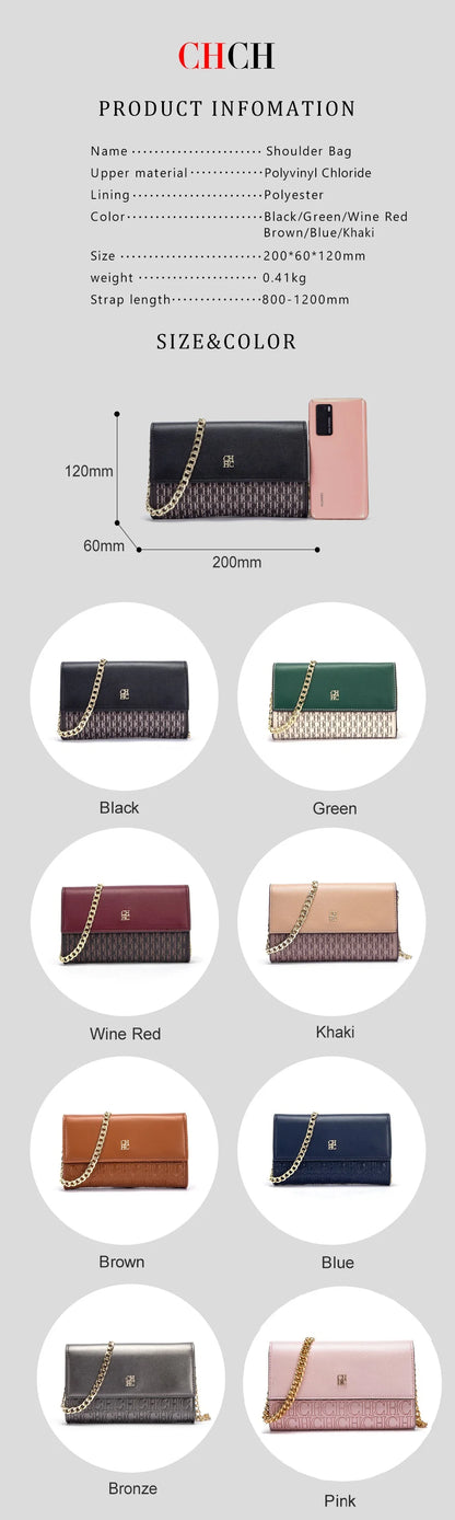 Minimalist Fashionable Exquisite Women's Shoulder Bag with Chain Shoulder Strap Design Versatile for Commuting and Gatherings