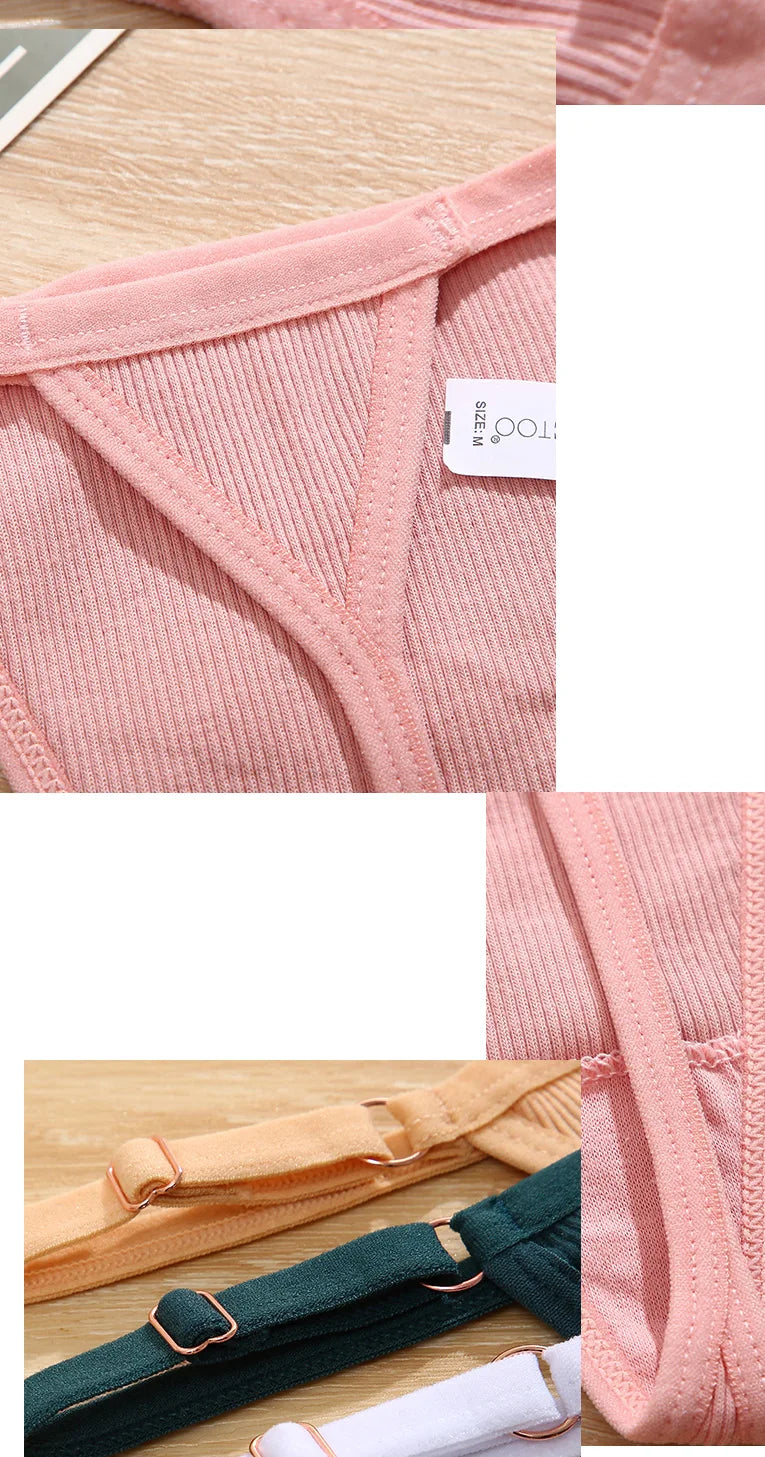 Cotton Sexy Thongs Adjustable Women's Panties Soft Panties Low Waist Seamless Thongs Woman Lingerie Tangas Mujer S-XL FINETOO