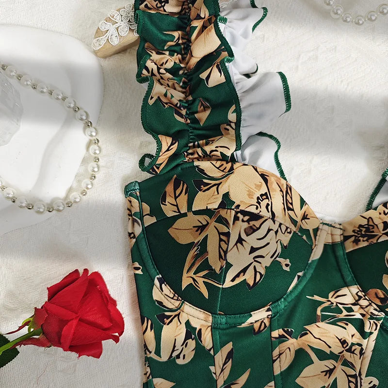 Sexy Bandage Ruffle Off Shoulder Slim Top Chic Straps Camis Slim Korean Tanks Top Elegant Crop Top Summer Women Bustier