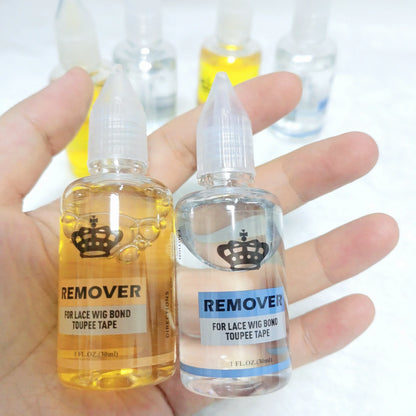 30ml Wig Glue Remover For Lace Wig/Toupee/Closure/Tape Hair Extension Clear Remover For Adhesive Tape Yellow Liquid Glue Remover
