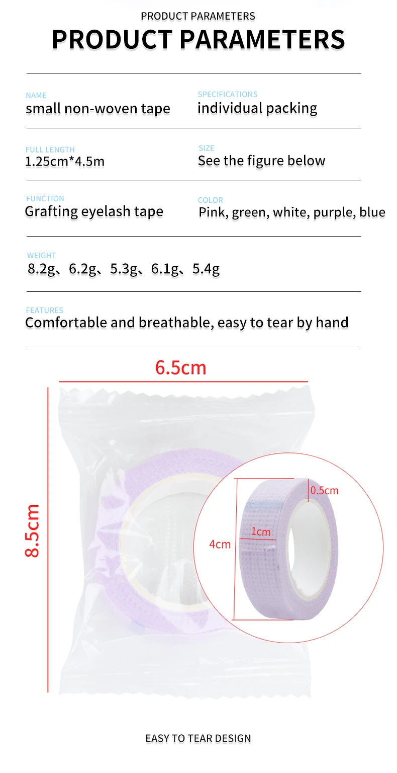 10 Rolls Eyelash Tape For Lash Extension Breathable Non-woven Tape Under Eye Pads Adhesive Eye Stickers Makeup Tools Eye Patches