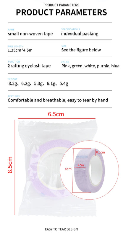 10 Rolls Eyelash Tape For Lash Extension Breathable Non-woven Tape Under Eye Pads Adhesive Eye Stickers Makeup Tools Eye Patches