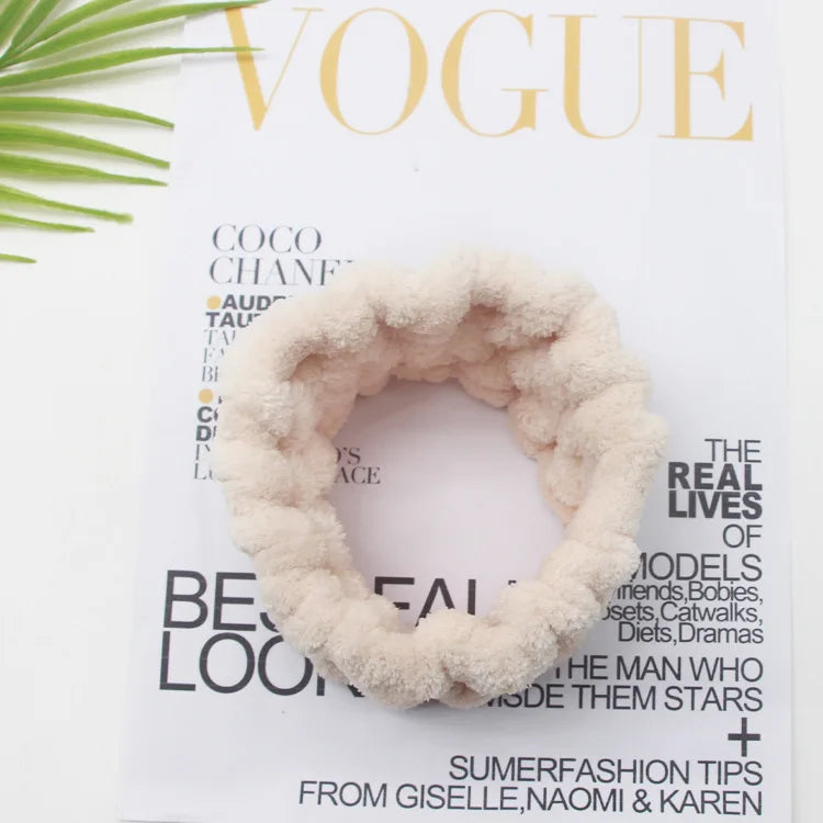 Face Wash Headband Makeup Single Circle Coral Velvet Hair Cover Sports Yoga Hair Accessory For Women B