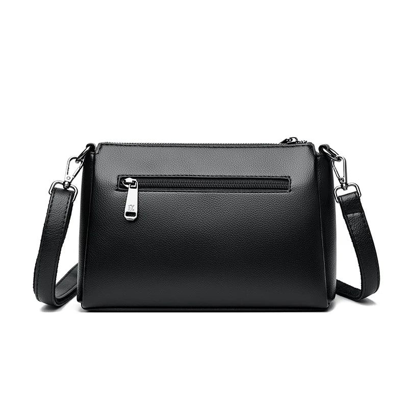 Versatile PU Crossbody Bag for Women Stylish High Quality Brand Design Zipper Solid Color Pattern Casual Daily Use Shoulder Bag - Badiee Stylez