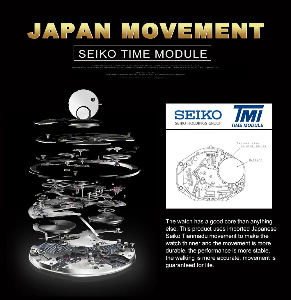 HANNAH MARTIN Brand Classic Women Quartz Watch 36mm Rose Gold Stainless Steel Mesh Strap Japanese Movement Girl Gift Wrist Watch