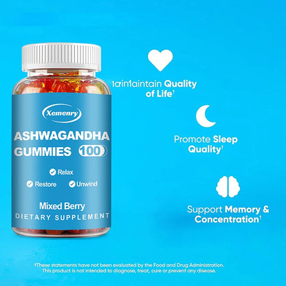 Ashwagandha gummies - Relieve Stress Help with Sleep Support Immune System Health