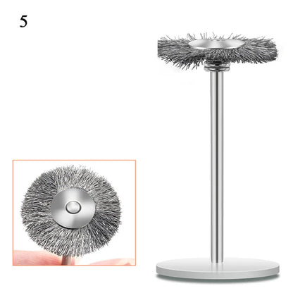 Nail Drill Bit Cleaning Brush Manicure Grinding Head Dual Brush Electric Drills Copper Wire Drill Brush Cleaner Nail Art Tools