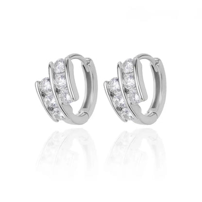 Hollow Heart Earrings for Women Stainless Steel Dangle Drop Earrings 2024 Trend Cubic Zirconia Wedding Couple Ear Jewelry aretes E3124P-4