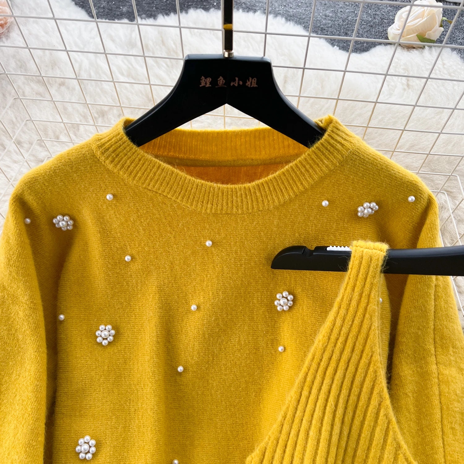 SINGREINY Beading Casual Two Piece Set Women Long Sleeve O Neck Pullover Midi Dress Fashion 2023 Winter Sweater Suit Dresses Badiee Stylez