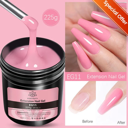 BORN PRETTY 250g Translucent Jelly Red Nude Gel Nail Polish Winter Autumn Manicure Soak Off UV LED Nail Art Gel Christmas Red 225g Extension011