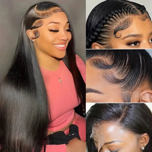 40 Inch Natural wigs 13x4 Straight Human Hair Wigs 220 Density hd lace wig 13x6 wigs human hair For Women Badiee Stylez