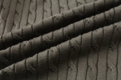 AS AW25 new design knitting cable cardigan + ribbing mockneck dress maxi length match for lady wear