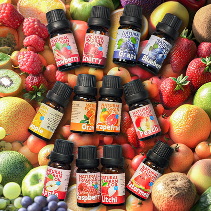 22Type Fruit Essential Oils Skincare Fragrance Oil for Diffuser Candles Making -Strawberry Lemon Mango Cherry Raspberry - Badiee Stylez