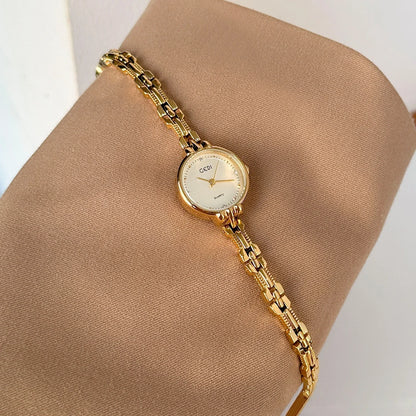New Elegant Women's Watch Luxury Slim Gold Bracelet Watch Fashion Ladies Quartz Wristwatches Clock Gifts For Woman montre femme