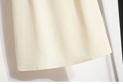 2025 Summer Female Fashionable Versatile Solid Skirts High Waisted Mid Length A-line Plus Size Skirt Split Wrap Body Skirt