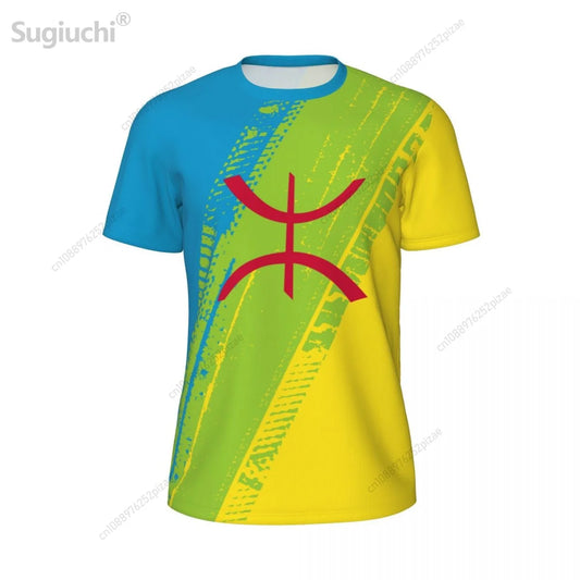 2025 New Amazigh BERBER 3D Printing Flag Mesh T-shirts Men Women Clothing Sports Breathable For Running Bike Fitness T shirt