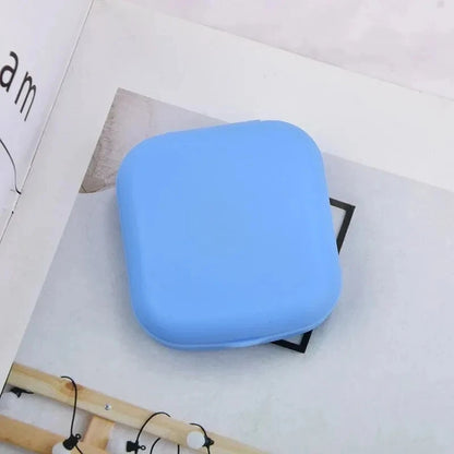 1pcs Mini Square Contact Lens Case with Mirror for Women Colorful Lens Box Eye Container Lovely Travel Kits Badiee Stylez