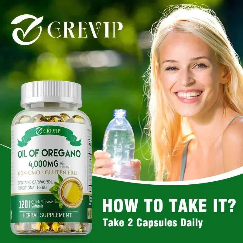 Organic Oregano Oil Capsules - with Black Seed Oil,Promotes Intestinal Digestion, Detoxification, Anti-oxidation