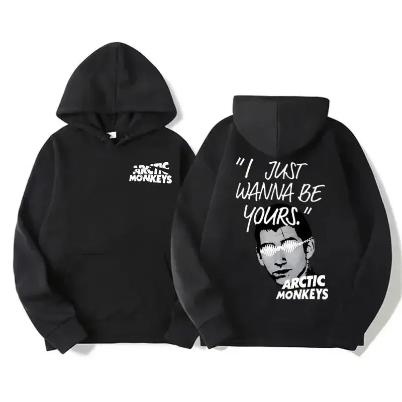 Retro Rock Arctic Monkeys Music Album Graphic Hoodies Men Vintage Oversized Y2k Hip Hop Hoodie Punk Sweatshirt Tour Plus size Hblack4