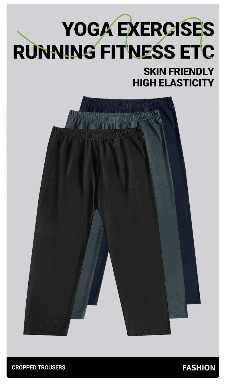 Ultra Soft Capri For S-XXXL Women Pants Fitness Sweatpants No Perspective Exercise Running Yoga Exercise Capri Tight Pants