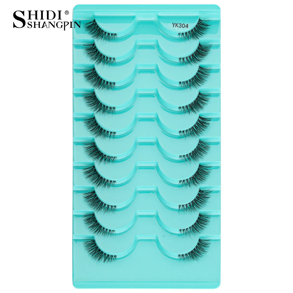 SHIDISHANGPIN 5/10Pairs False Lashes Cat Eye Eyelashes Eyelash Extension 3D Mink Half Lashes Natural Makeup faux Cils maquiagem 10 Pairs YK304