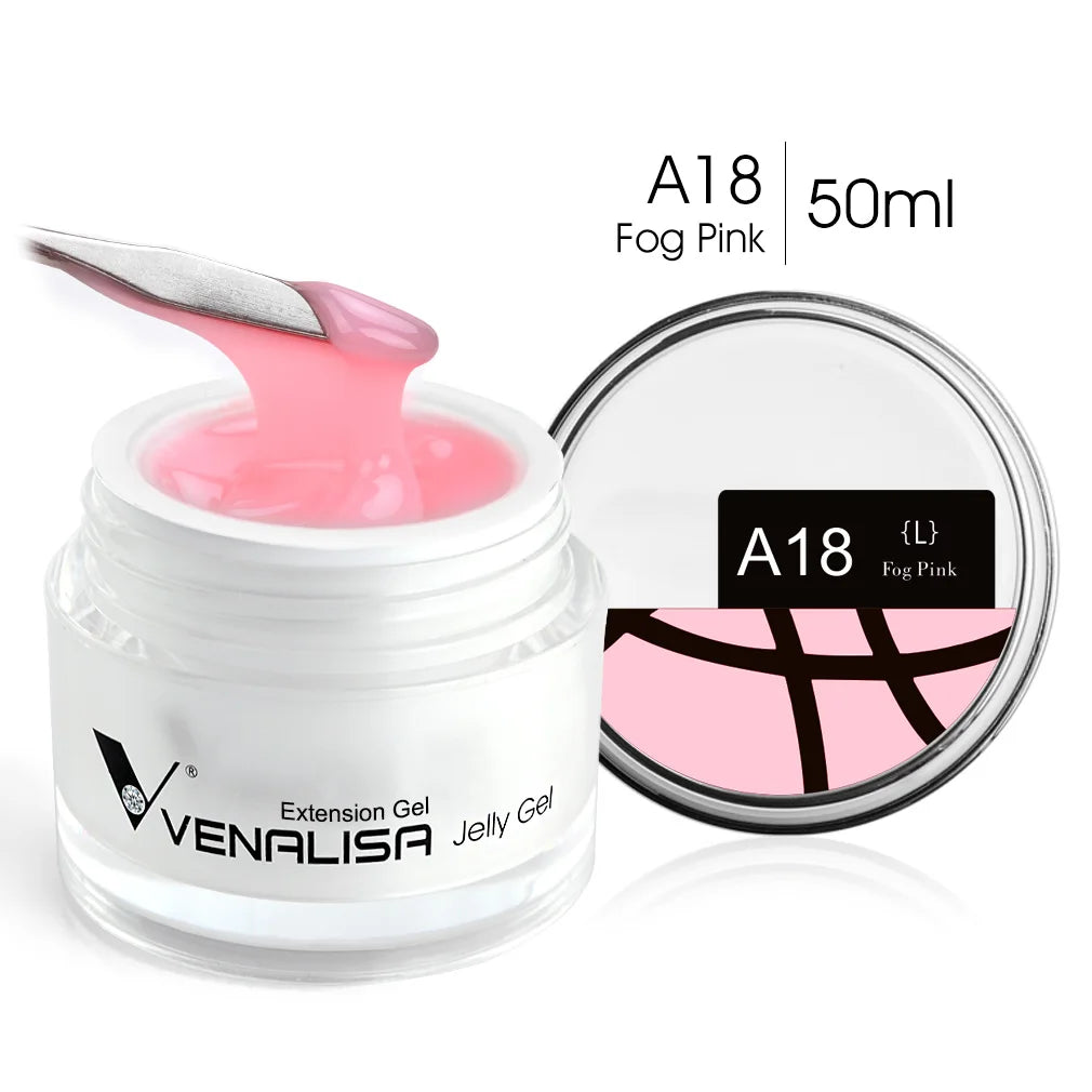 50ml Venalisa Soak off Thick Jelly Gel UV Construction Gel Builder Extend 24 Color Camouflage Milky White Nail Art Hard Nail Gel A18L