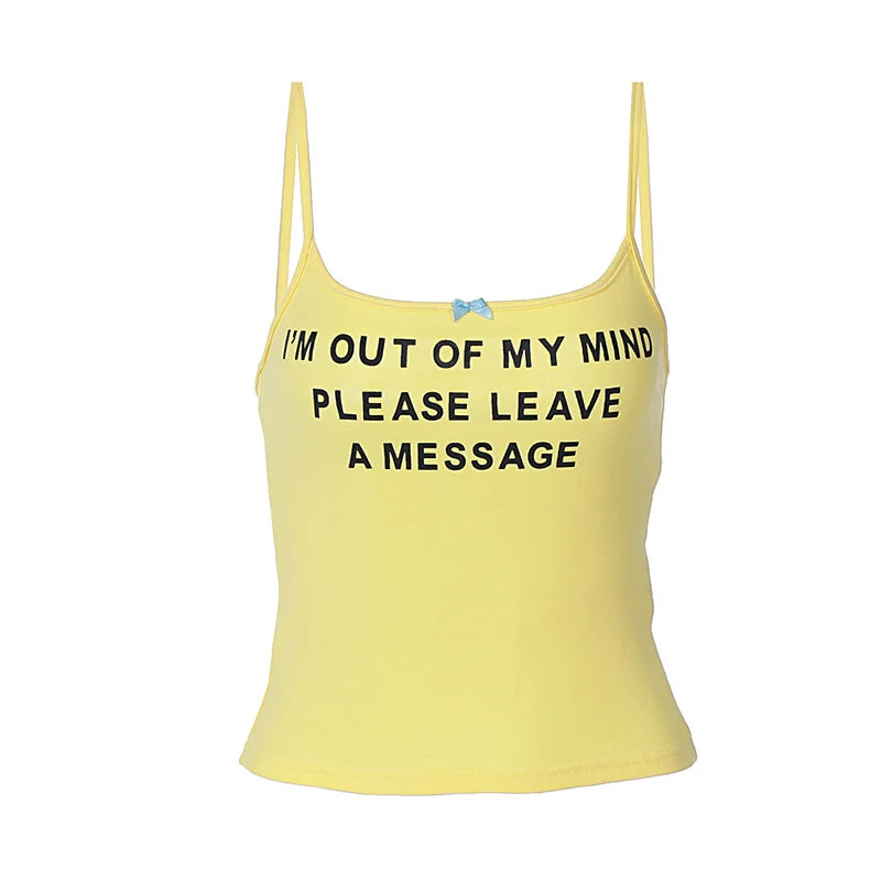 omen T-shirt Square Collar Strap Bow Slim Versatile Vest Hottie Casual Outfit Y2K Streetwear