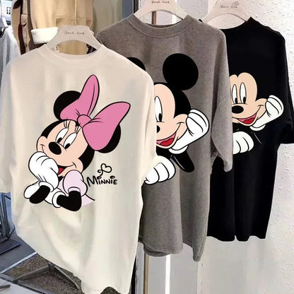 Women's T-shirt Cartoon Streetwear Mickey Mouse Women Tee Korean Loose Short Sleeve T Shirt Summer Y2k Clothes Tops Badiee Stylez