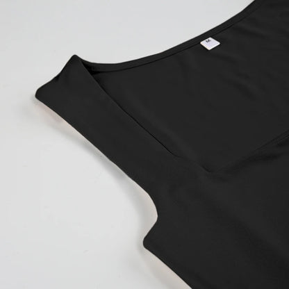 Darlingaga Casual Square Neck Fitness Summer Bodysuit Women Sleeveless Solid Basic One Piece Bodies Sporty Sexy Rompers Outfits