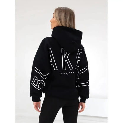 European American Fashion Printed Hooded Hip Hop Sweatshirt 2025 New Cross Border Thickened Versatile Long-sleeved Loose Clothes 1