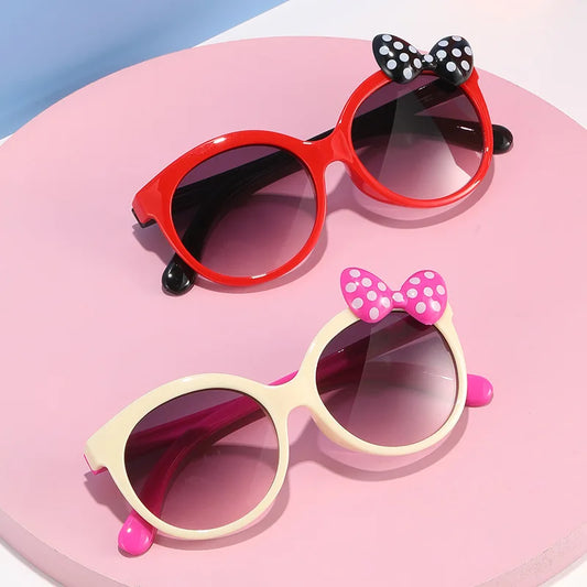 Disney Minnie Mouse Girls Sunglasses Figure Anime Kawaii UV Protection Summer Sunglasses Cute Funny Glasses Toys Birthday Gift