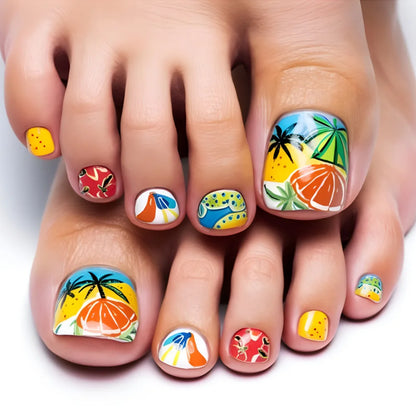 24pcs Black False Toenails Solid Color Glossy Fake Toenails Wearable Full Cover Ins Square Press on Toenail Patch for Girl Women New9 CHINA