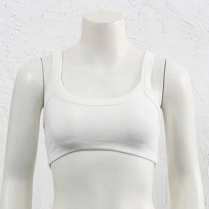 Women Sleeveless Crop Top Tank Tops Summer Sexy Casual Solid Color Streetwear Short Women's T-shirt Camisole Crop топ женский