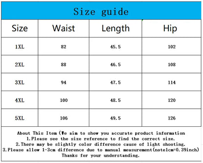 Plus Size 1XL-5XL New Women's Printed Tight Sports Shorts, Women's Loose and Personalized Printed New Style