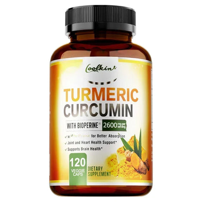 Turmeric Curcumin - Relieve joint pain, promote bone growth, Supports Joint Inflammation, Antioxidant and Digestive Health 120 Capsules