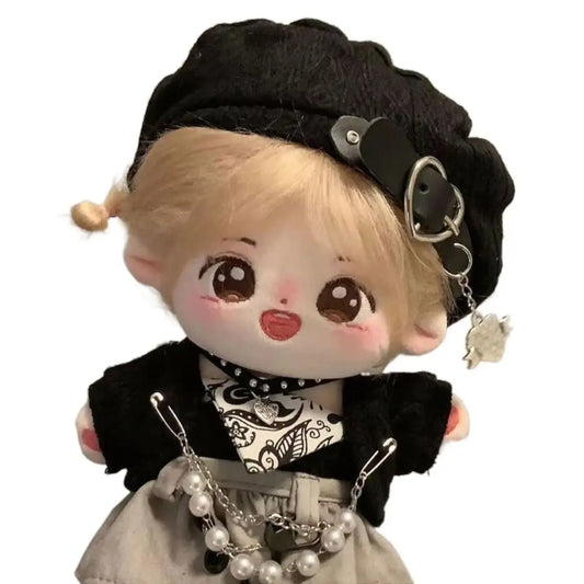 Pretty Dress Clothes for 20cm Cotton Doll, Kpop Plush Dolls Cute Outfit JK Dress Hoodie Casual Set Doll's Accessories