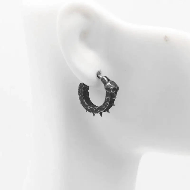 Gothic Black Skull Awl Earrings Statement Men Women Hip Hop Rock Jewelry Biker Party Accessories Hypoallergenic Earring Badiee Stylez