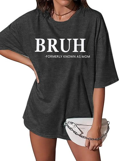 Oversized Tshirts for Women Mama Shirt - Overstimulated Moms Club Shirt Funny Graphic Shirts Casual Short Sleeve Tees