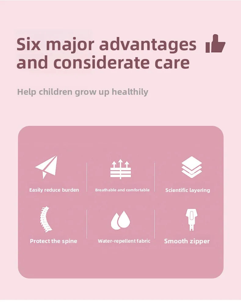 New Large Capacity Bag Children Backpack Cute Cartoon Primary School Bag Shoulder Bag New Kids Practical Portable Backpack