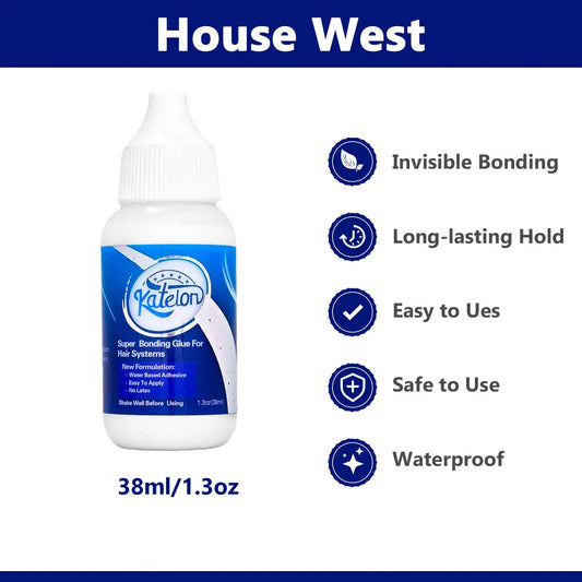 Lace Front Wig Glue Extra Hold Waterproof 38ml Super Bonding Adhesive Glue For Wig Cap 1Pcs Hair Glue Hair Styling Tools 1.3Oz