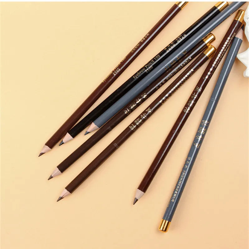 Pencil-shaped Wooden Eyebrow Pencil Waterproof Sweat-proof Eyebrow Pen Smooth Eyebrow Pencil Lasting Not Easy To Faint Cosmetics