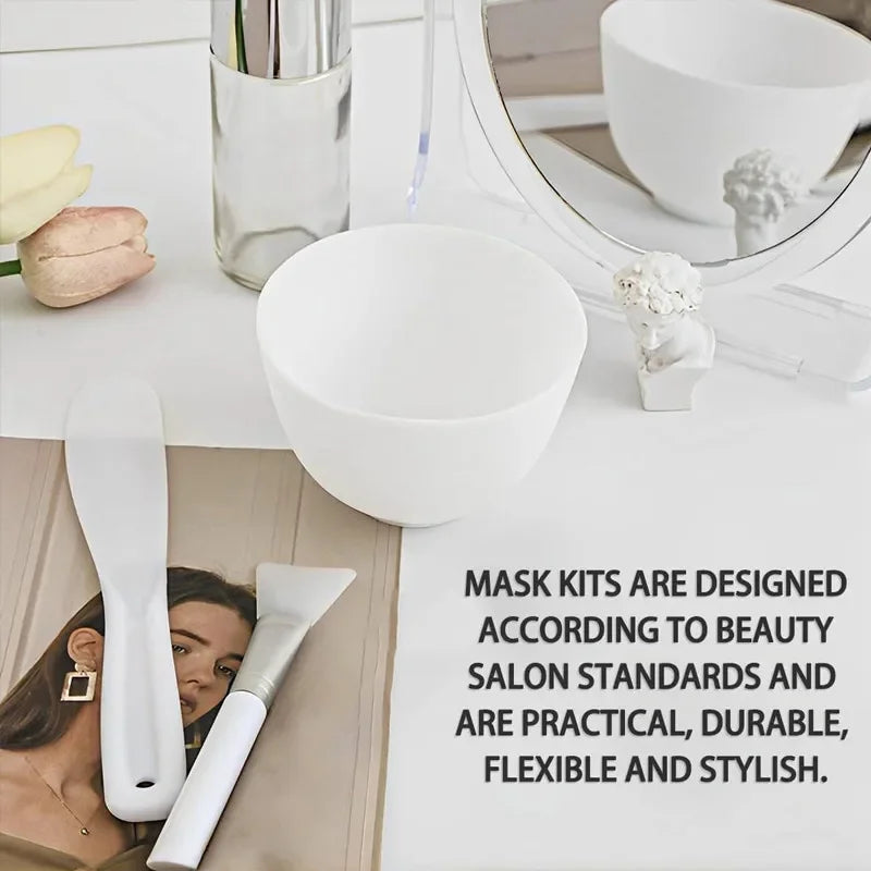Face Mask Mixing Tools Set Reusable Facial Applicator Spatula Stirring Mask Bowl Spoon Kit Skin Care Beauty Makeup Supplies