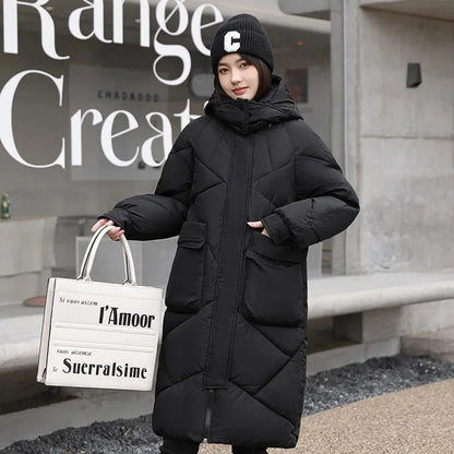 20 degrees Winter Women long Parkas Jackets Casual Hooded Thick Warm Windproof Parkas Coat Fashion Female outwear Long parkas