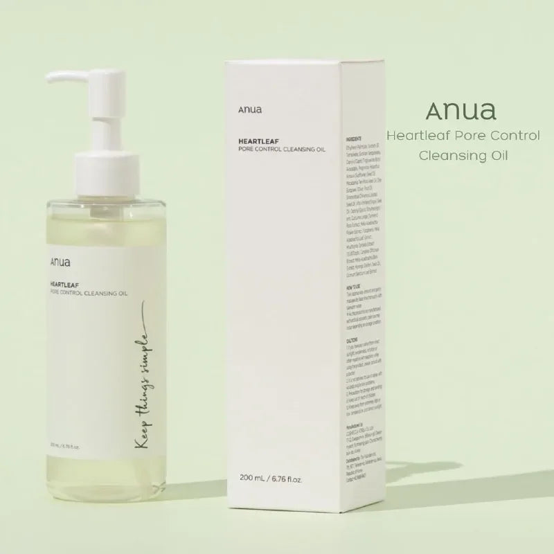 Korean Anua Skin Care Set Heartleaf 77% Toner Deep Cleansing Oil Remove Cosmetic Face Cleanser Skincare Products Original W-A-2