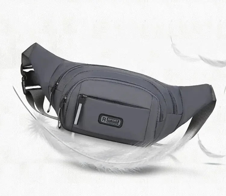 Men Canvas Fit Waistpack Mobile Fanny Waist Packs Men's Sports Outdoor Leisure Running Anti Theft Ultra Thin Invisible Waist Bag