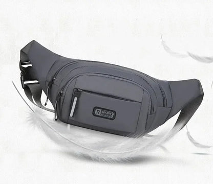 Men Canvas Fit Waistpack Mobile Fanny Waist Packs Men's Sports Outdoor Leisure Running Anti Theft Ultra Thin Invisible Waist Bag