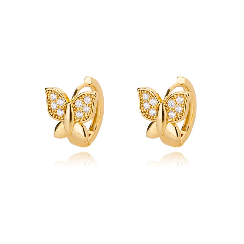 Luxury Star Pendientes Earrings For Women Girl Stainless Steel Minimalist Hoop Piercing 2025 New In y2k Jewelry aretes de mujer E2300G-3 CHINA