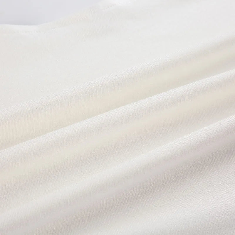 BIIKPIIK Casual Off Shoulder Solid Knitted Tops Concise Skew Collar Long Sleeve Autumn Tees For Women Sporty Irregular T-shirts